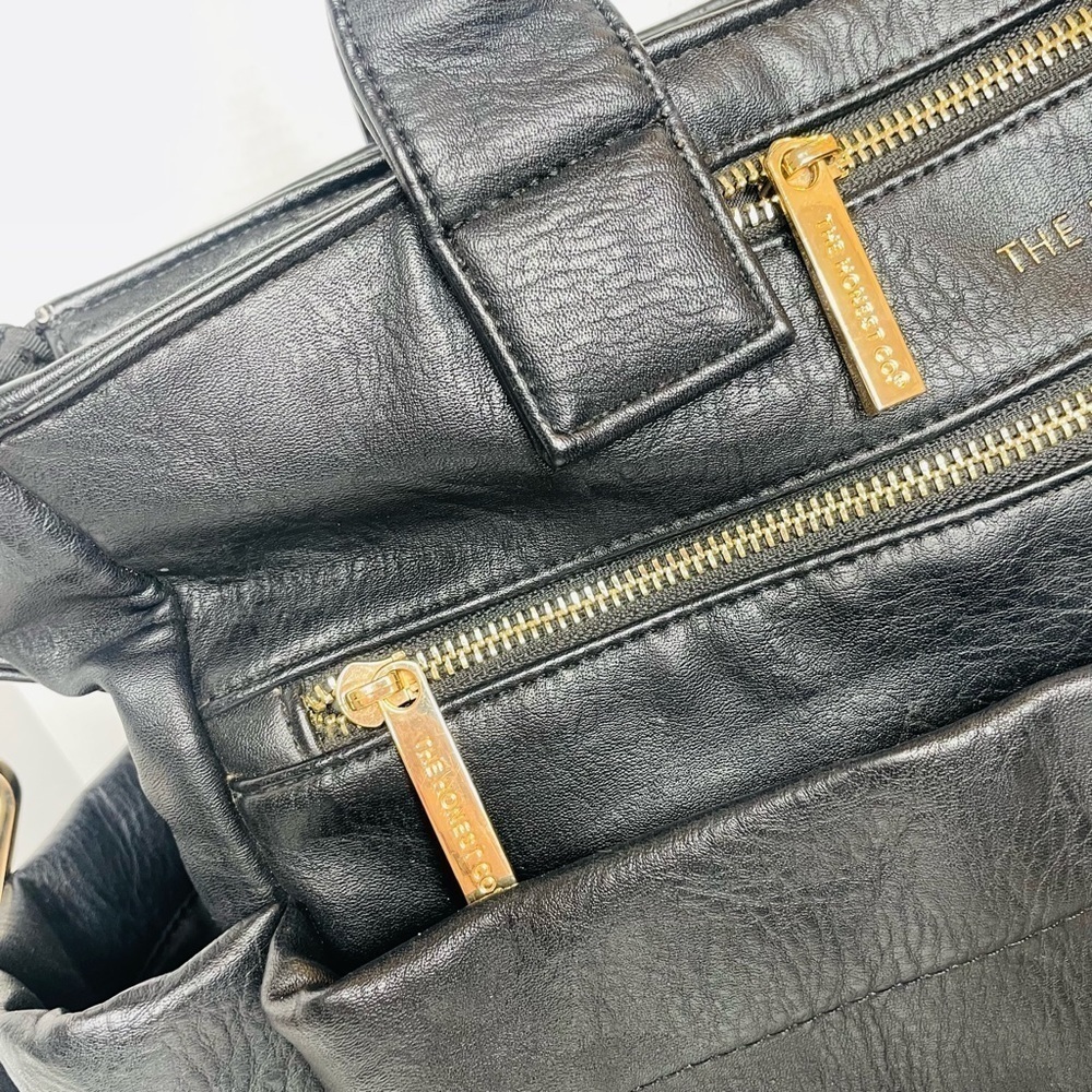 THE Honest Company Everything Tote Black Faux Leather Diaper Bag - Picture 4 of 16